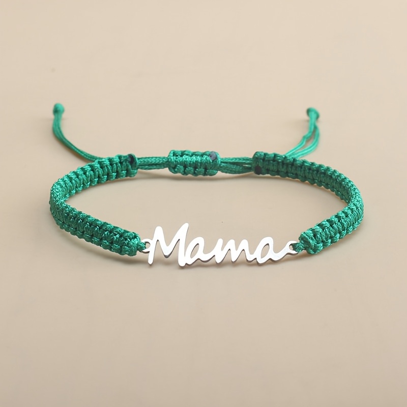 Fashion Stainless Steel "Mama" Bracelet, Adjustable Gift